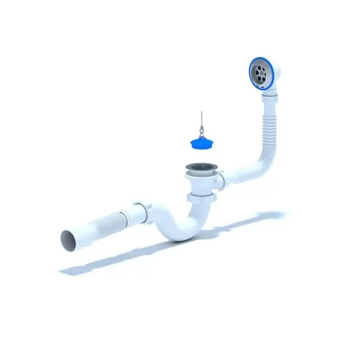 Сифон АНИ Варяг для ванны с гибкой трубой 40×50